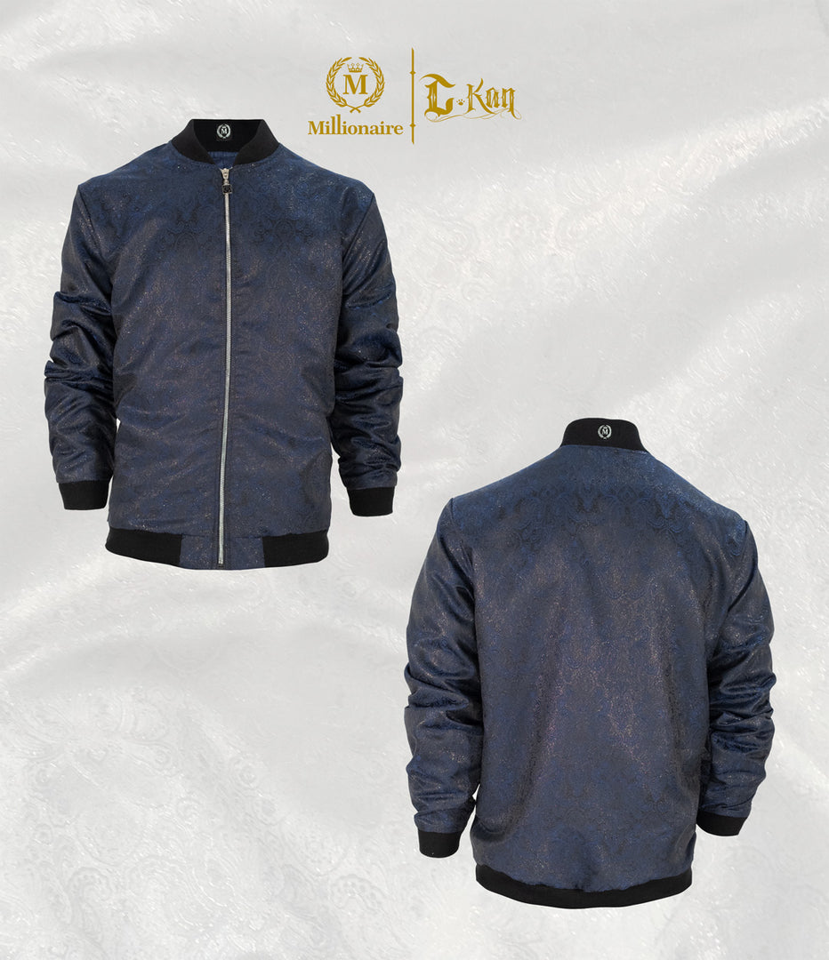 Bomber de lujo azul marino