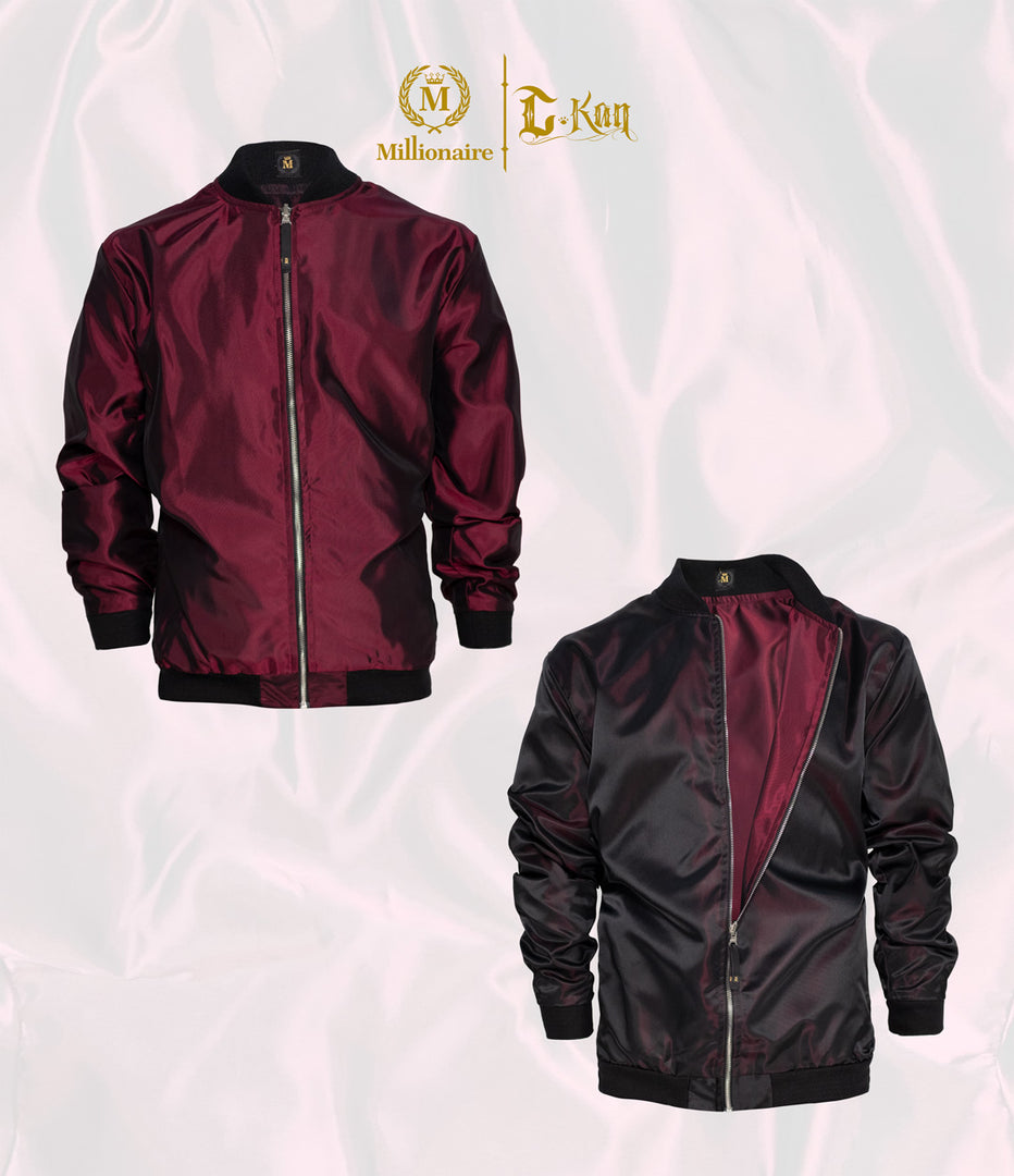 Bomber doble vista Vino - Oscuro
